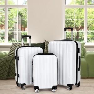 KTMBDW 3 Piece Luggage Sets, Lightweight with Spinner Wheels TSA Lock Hardside Travel Rolling Suitcases 20/24/28in for Carry On Check-in Business Trip - 1 of 4