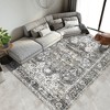 Vintage Boho Area Rug Distressed Medallion Accent Rugs for Living Room Bedroom, Low Pile Stain-Resistant - 2 of 4