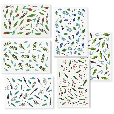 Best Paper Greetings 48 Pack Blank All Occasion Greeting Cards with Envelopes Bulk Boxed Set, Watercolor Leaves 4x6 in