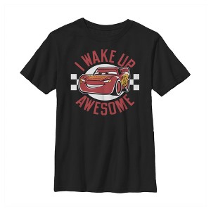 Boy's Cars Lightning McQueen Wake Up Awesome T-Shirt - 1 of 4