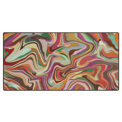 Alisa Galitsyna Colorful Liquid Swirl Desk Mat - Deny Designs