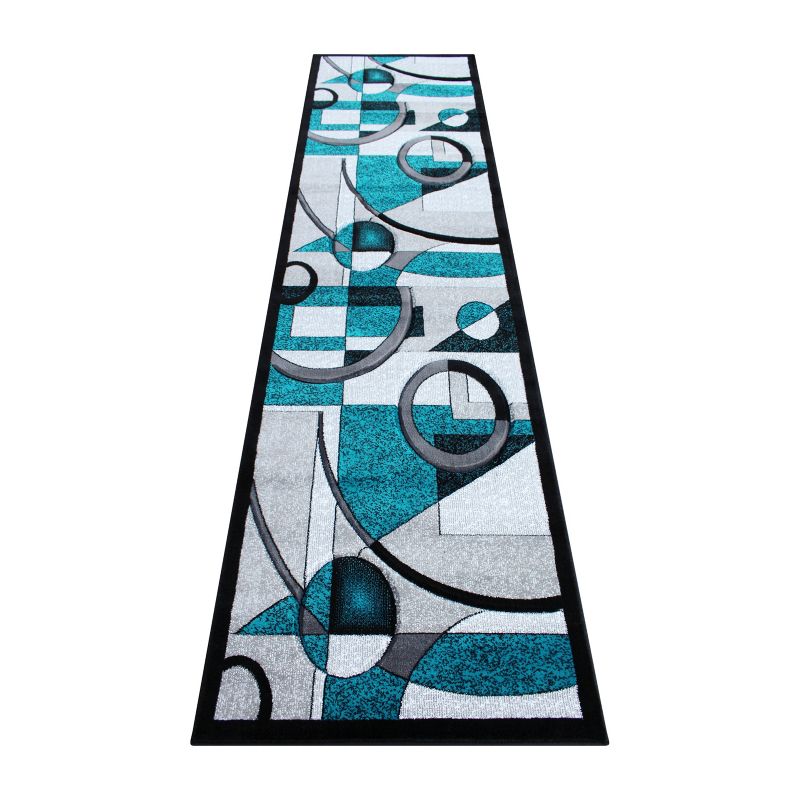 Masada Rugs Sophia Collection Area Rug with Hand Sculpted Abstract Geometric Pattern, 1 of 6