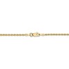 Black Bow Jewelry 14k Yellow Gold 1.5mm Diamond Cut Rope Chain Anklet - 3 of 4
