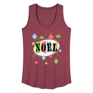 Women's - Instant Message - Christmas Retro Style Noel Graphic Racerback Tank - 1 of 4