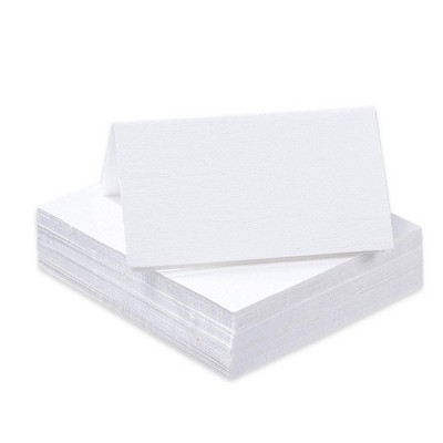 Sustainable Greetings 60-Pack Plain White Blank Seating Tent Cards Table Number Signs Place Cards, 2 x 3.5 in