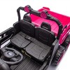 TopComfy Baby Walkers Two Seater Kids Ride On Six Wheel Dump Truck Four Wheel Drive High Endurance Slow Start for Kids, Pink, 51.97"*23.23"*12.4" - 4 of 4