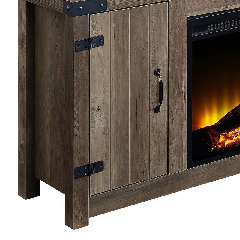 54&#34; Tobias Fireplace Rustic Oak Finish - Acme Furniture, 6 of 7