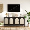 Buffet Cabinet with Storage, Rattan Storage Cabinet with Doors - 4 of 4