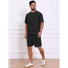 INSPIRE CHIC Men's Casual Texture Crew Neck Solid Shirt Top and Shorts 2 Piece Outfits - 2 of 4