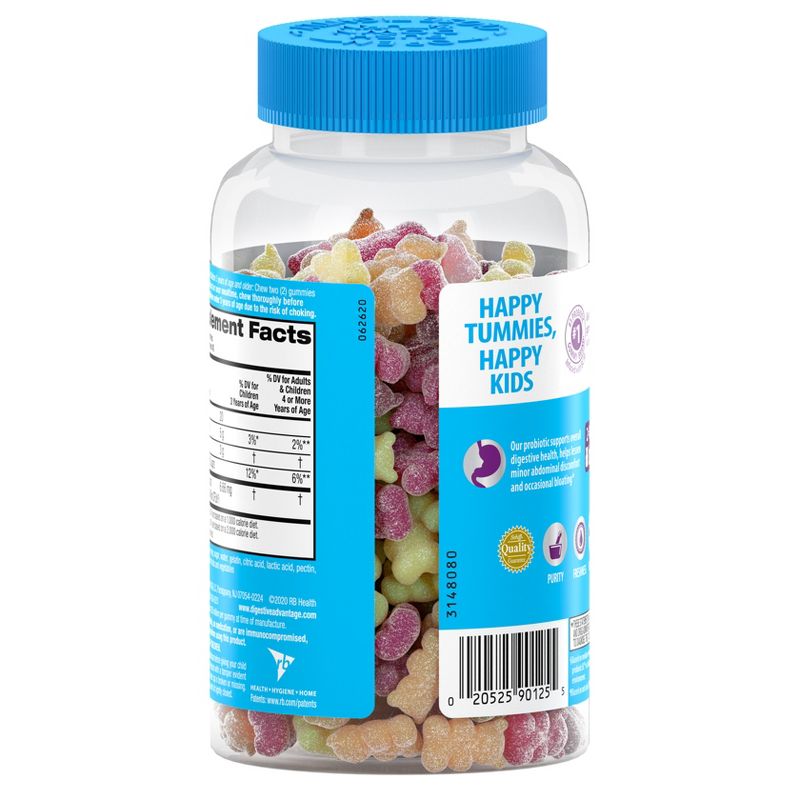 Digestive Advantage Kids Daily Probiotic Gummies - Fruit Flavor - 80ct, 3 of 8