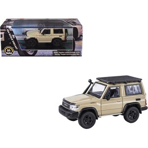 2023 Toyota Land Cruiser 71 Sandy Taupe "70th Anniversary" with Roofrack 1/64 Diecast Model Car by Paragon Models - 1 of 4