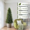 Vitalismo 2/3/4/5 ft. Artificial Topiary Cedar Tree Indoor/Outdoor Faux Cypress Trees UV Resistant Realistic Fake Tree Potted Plants(Set of 2) - 2 of 4