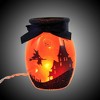 Stony Creek 4.0 Inch Halloween Pre-Lit Small Jar Cat Haunted House Novelty Sculpture Lights - 4 of 4