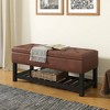 Riley Storage Ottoman Bench Faux Leather - WyndenHall - 3 of 4