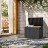 OBOKATA 45 Gallon lockable storage box, waterproof and UV resistant for outdoor mat storage, garden tools and swimming pool accessories storage, Black - 3 of 4