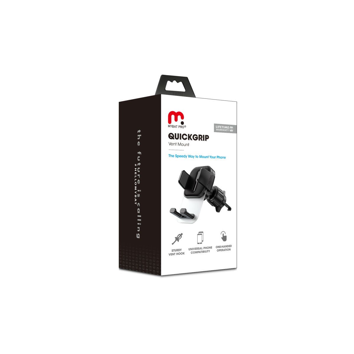 MyBat Pro Universal Car Air Vent Phone Mount – 360° Rotating Holder with Vent Stabilizer – Fits All Smartphones – Black - thumbnail 8