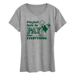 Women's - Monopoly - I'm Just Here To Pay Short Sleeve Graphic T-Shirt - 1 of 4