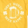 Men's - Instant Message - Don't Worry Beer Happy Short Sleeve Graphic T-Shirt - 2 of 4