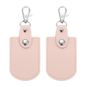 Unique Bargains DIY Office Car PU Leather Key Fobs 2 Pcs - 1 of 4