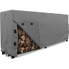 KHOMO GEAR Log Rack Cover – Heavy-Duty Waterproof Firewood Cover for Outdoor Log Storage – Durable, Weatherproof Firewood Rack Protector – Grey - 4 of 4