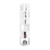 TOAOTBNBO Rotating Bookshelf with Clear Acrylic Plate, 360° Spinning Bookcase with Large Capacity Vertical Square Rotating Shelf - 2 of 4