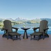 WestinTrends Malibu Folding Adjustable Adirondack Chair with Retractable Ottoman and Cup Holder (Set of 2), Red - 2 of 4
