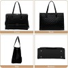 COZONY  Lunch Tote Bag,  PU Leather Laptop Work Bag with Insulated Leakproof Food Compartment, Stylish Lunch Box Tote for Office & Travel - 3 of 4