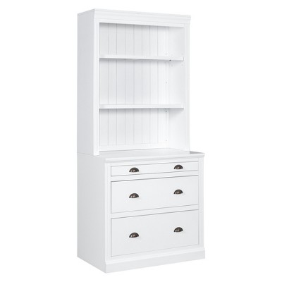 Vynxaria 83.4" Tall Bookshelf with Drawers and Open Shelves - Modern Storage Solution with Lighting