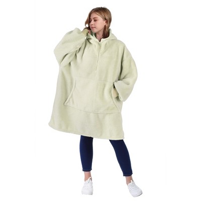 Catalonia Oversized Wearable Blanket Hoodie Sweatshirt with Zipper, Giant Faux Shearling Pullover | Gift for Adults Women Men Teens Wife Girlfriend