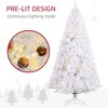 Whisen 7.5FT Prelit Artificial Christmas Tree with Realistic Branches, 500 Warm White LED Lights and 1346 Tips - White - 4 of 4