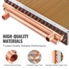 VEVOR Heat Exchanger Water to Air, 18"x 20" with 3-Row 3/8" Copper Ports, 242 Aluminum Fins Heat Exchanger , Residential Heating and Cooling,Brown - 3 of 4