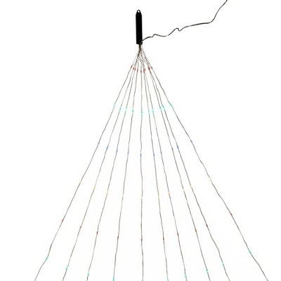 Kurt Adler 78" Silver Nylon 200 Multi-colored LED Lights