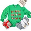 Simply Sage Market Women's Graphic Sweatshirt Coquette Christmas Chicken - 3 of 4