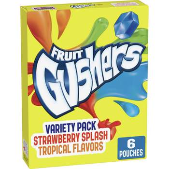 Betty Crocker Fruit Snacks, Fruit Roll-Ups, Fruit by the Foot and Fruit  Gushers, Variety Snack Pack, 8 Pouches