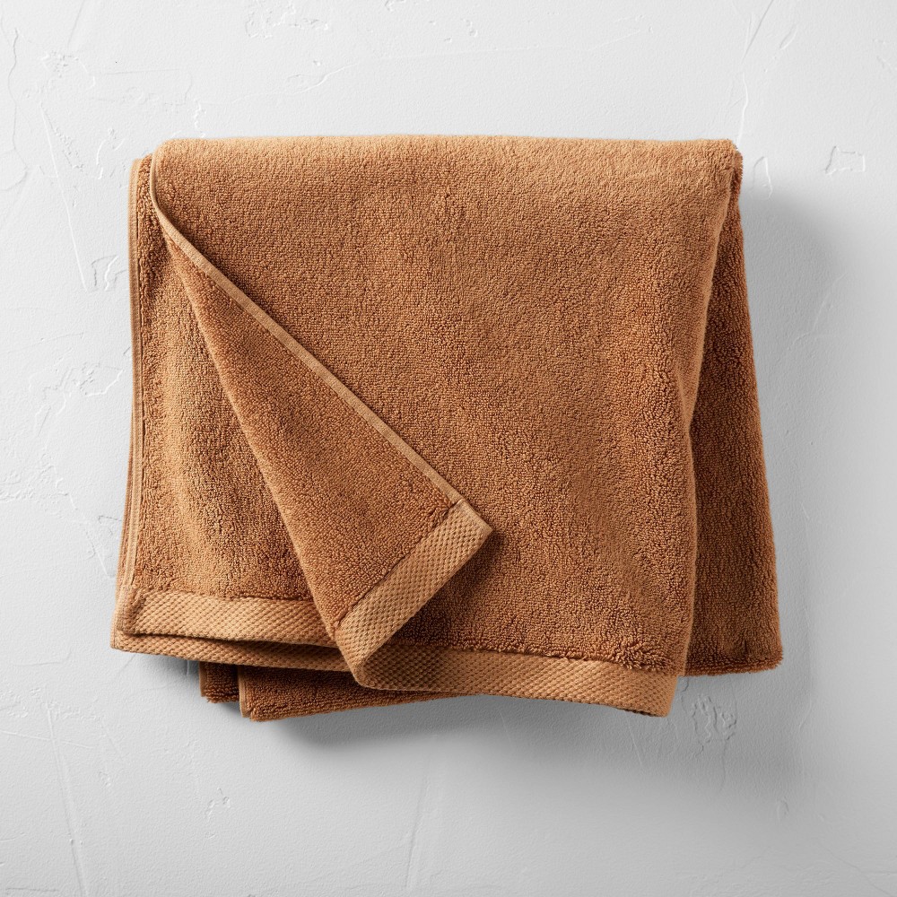 Photos - Towel Organic Bath  Warm Brown - Casaluna™