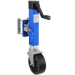 VEVOR Trailer Jack with Wheel, 1600 lbs Heavy Duty Swivel Boat Trailer Jack PP Single Wheel, 10" Lift, Bolt-on Trailer Tongue Jack,Blue - 1 of 4