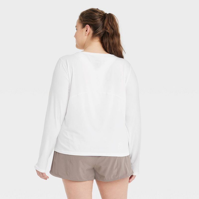 Women's Essential Crewneck Long Sleeve T-Shirt - All In Motion™, 3 of 4