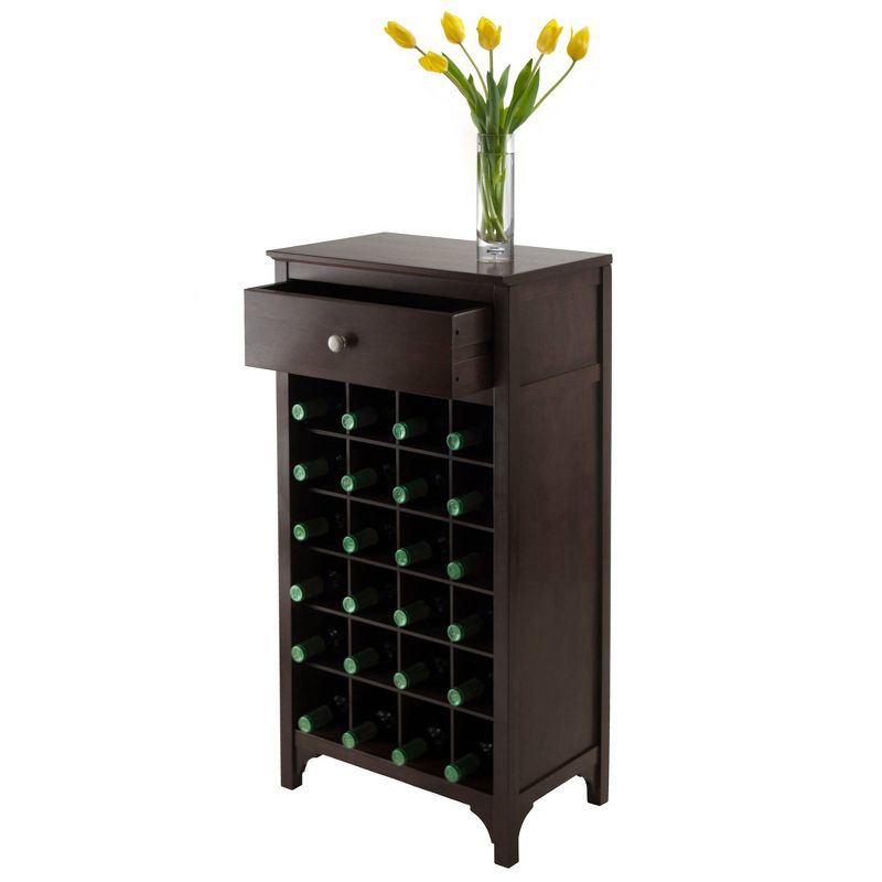 Ancona Wine Cabinet Modular Set Wood/Black - Winsome, 6 of 7