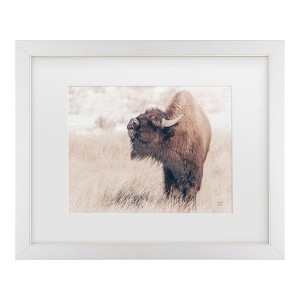 Trademark Fine Art - Nathan Larson Bison Call Matted Framed Art - 1 of 4