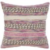 HomeRoots Set of Two Pink Striped Cotton Throw Pillow With Fringe - 4 of 4