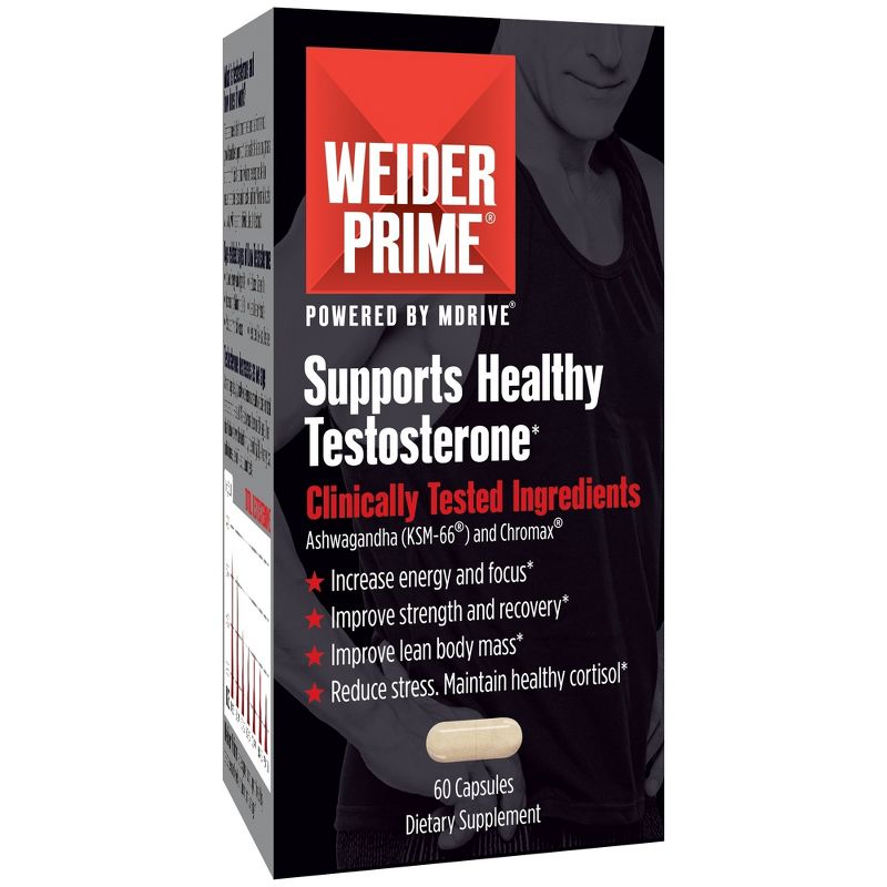 Weider Testosterone Support Dietary Supplement Capsules - 60ct, 1 of 5