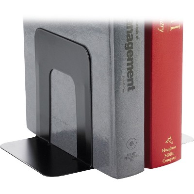 Business Source Bookend Supports Standard 4-3/4"x5-1/4"x5" Black 42550