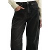 Women's Wo's Relaxed Fit Cropped Barrel Jeans - Aaron & Amber - 4 of 4