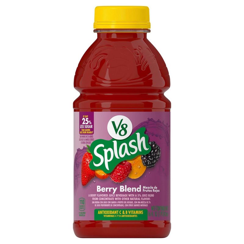 V8 Splash Berry Blend Juice Drink - 12pk/16 fl oz Bottles, 1 of 5
