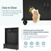 Okak Modern Hall Tree with Storage Cabinet and 2 Large Drawers, Widen Coat Rack with 5 Hooks, Coat Tree for Entryway, Living Room, Black - 4 of 4
