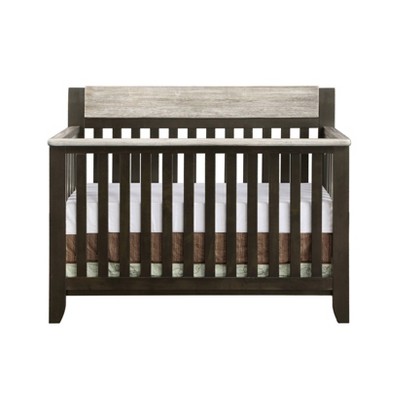 Suite Bebe Hayes Lifetime Crib and Toddler Guard Rail Bundle - Coffee/Weathered Stone