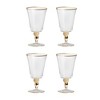Gulches 4.1×4.1×7.5" Goblet with Gold Rim, Set of 4 - 2 of 4