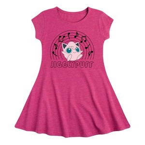 Girls' - Pokémon - Jiggypuff Sing Along Fit & Flair Cap Sleeve Dress - 1 of 3