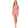 Women's Shibori Geo Twist Front Shirred One Piece Swimsuit - image 3 of 4