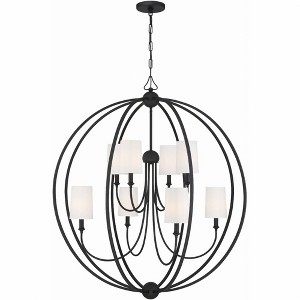 Crystorama Lighting Sylvan 8 - Light Chandelier in  Black Forged - 1 of 2